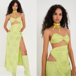 Revolve  For Love and Lemons Anna Floral Maxi Dress Size S NWT